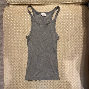 Re/Done grey classic ribbed tank